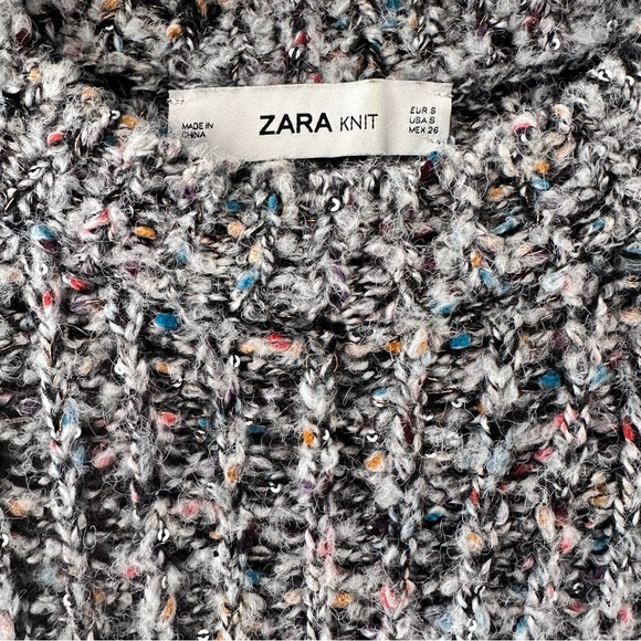 Zara black sparkle multicolored sweater - Picture 2 of 4